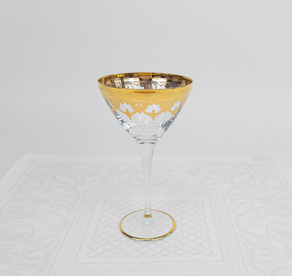 Italienskt Kristallglas - Cocktailglas - Coppa Magnific Amalfi Oro - 24k