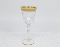 Italienskt Kristallglas - Vinglas - Acqua Adagio Design - 24k Guld och Platina